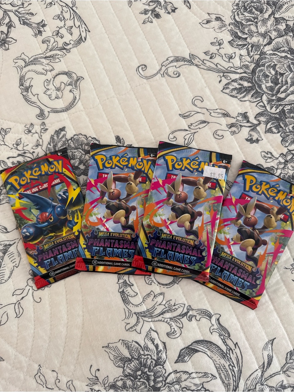 Pokémon Mega Evolution Phantasmal Flames Booster Packs - 4 Packs